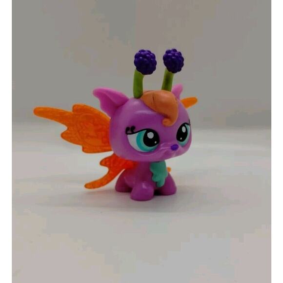 Littlest Pet Shop LPS 2728 Purple Flower Orange Light Up Fairy - Glows - Picture 7 of 9